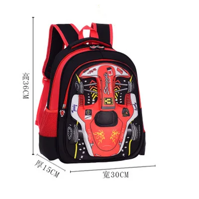 Детские Мультяшные школьные сумки с 3D машинками, школьные рюкзаки для школьников, Детские рюкзаки, школьные сумки, Mochila Infantil - Цвет: mediun red