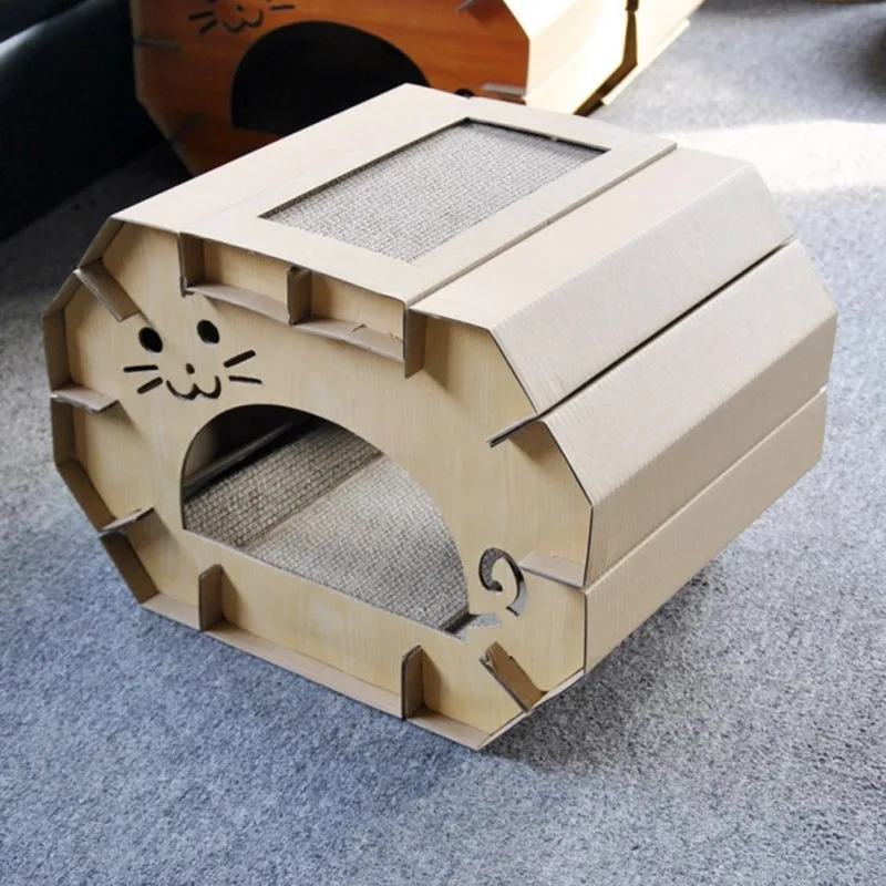 

Japanese folding cat corrugated paper thickening cat litter assembly cat scratch board cat claws toy
