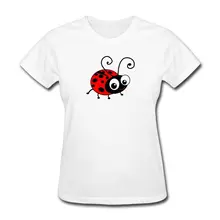 Милая женская футболка с божьей коровкой, женская футболка, Kawaii, хип-хоп бренд, женская летняя футболка с коротким рукавом, женская футболка