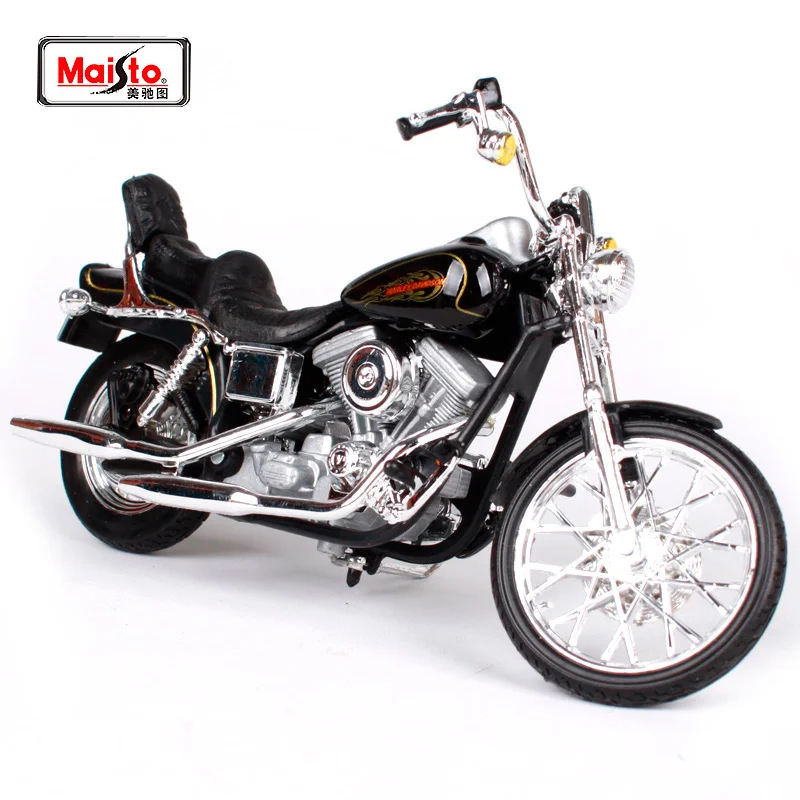 

Maisto 1:18 1997 Harley DYNA Wide Glide мотоцикл велосипед Модель Бесплатная доставка 13077