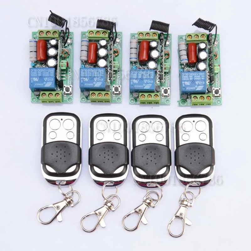 1000W AC220V 1CH 10A RF Wireless Push Remote Control Light Switch