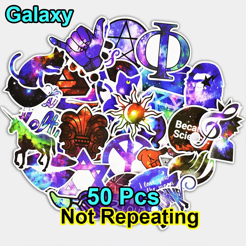 Special Offer Mixed 50 PCS Galaxy Stickers for Laptop Luggage Car