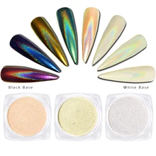 0,5 г лазерный зеркальный блеск для ногтей пигмент порошок пыль голографический дизайн ногтей Блеск хром проблесковый порошок украшения маникюрный LALB01-06