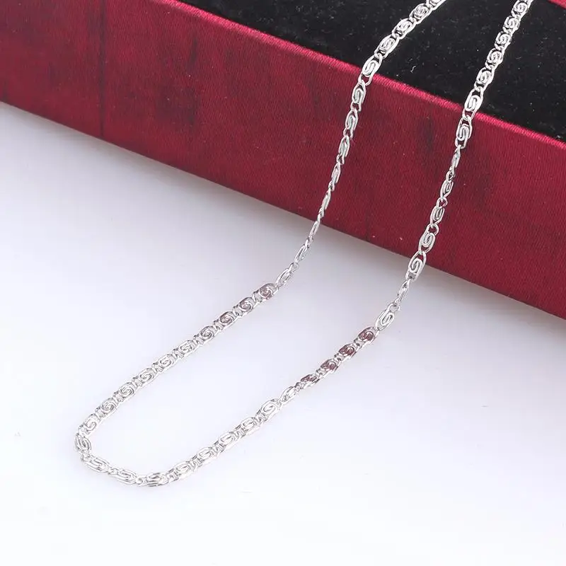 

free shipping 2mm width loop chains length 50cm 316L Stainless steel Necklace for men women jewelry wholesale
