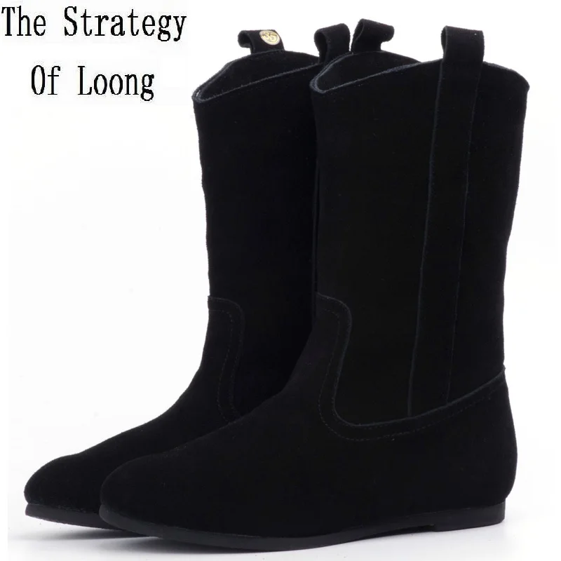 flat half boots