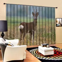 Занавеска s с Животные Детская Роскошная затемненная 3D оконная занавеска для гостиной занавески в спальню Cortina Rideaux Индивидуальный размер