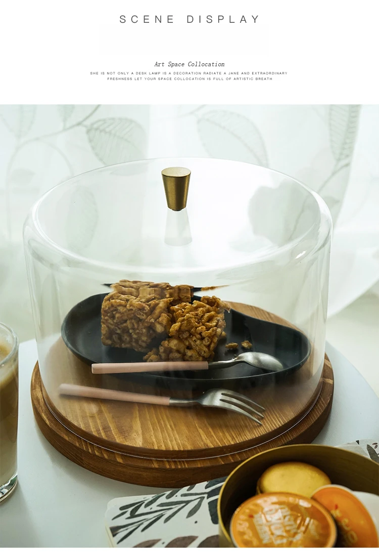 SWEETGO купольная крышка круглый поднос деревянная хлебная тарелка 23 см/27 см инструменты для украшения торта Кофейня десерт еда украшение стола