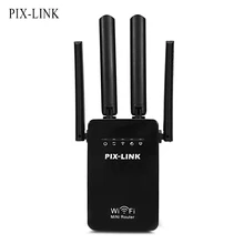 PIXLINK N300 wifi ретранслятор точка доступа маршрутизатора беспроводной 300 Мбит/с расширитель диапазона wifi усилитель сигнала 4 внешних антенны WR09