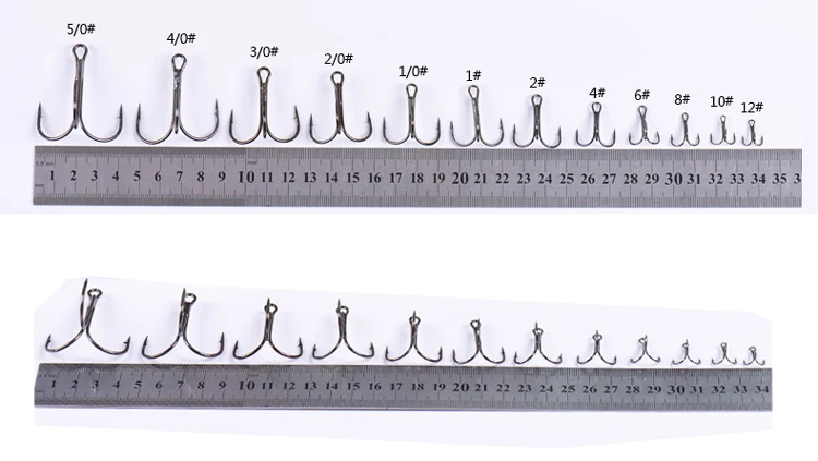 АКЦИЯ 100 шт. тройные Крючки для рыболовной приманки из высокоуглеродистой стали тройные рыболовные крючки для морской воды размер 12/0 10/0#6#8#1