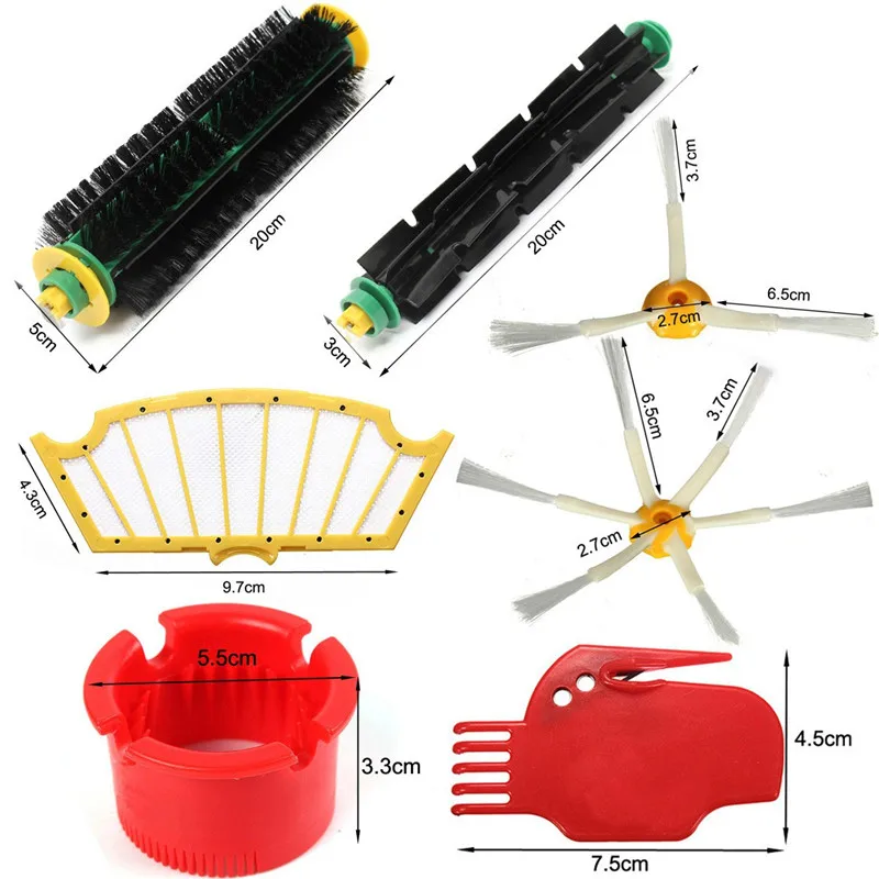 Сменный фильтр щетиной Гибкая щетка для iRobot Roomba 500 серии 520 530 540 550 560 570 580 Запчасти для пылесоса