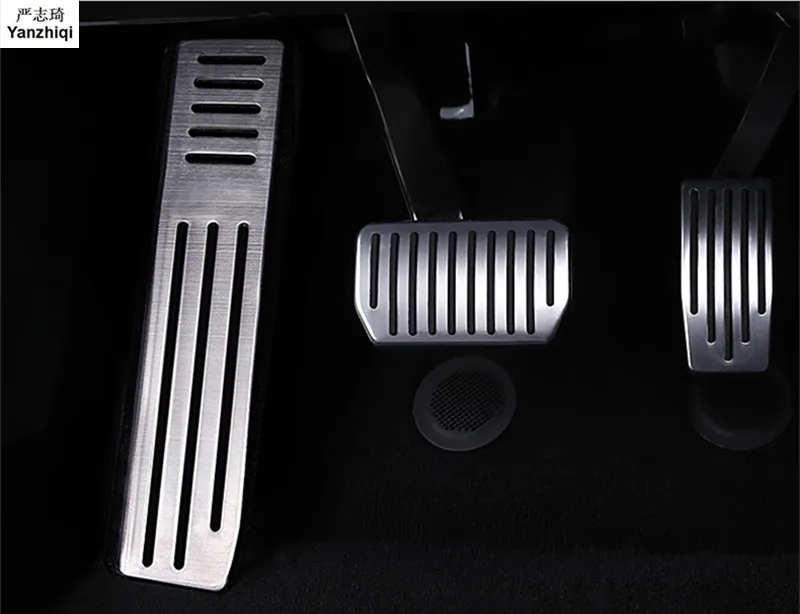 

Aluminum alloy No Drilling for Tesla Model S Model X Gas Fuel Brake Foot Rest Pedal Pads Mats Cover Accessories Car Styling