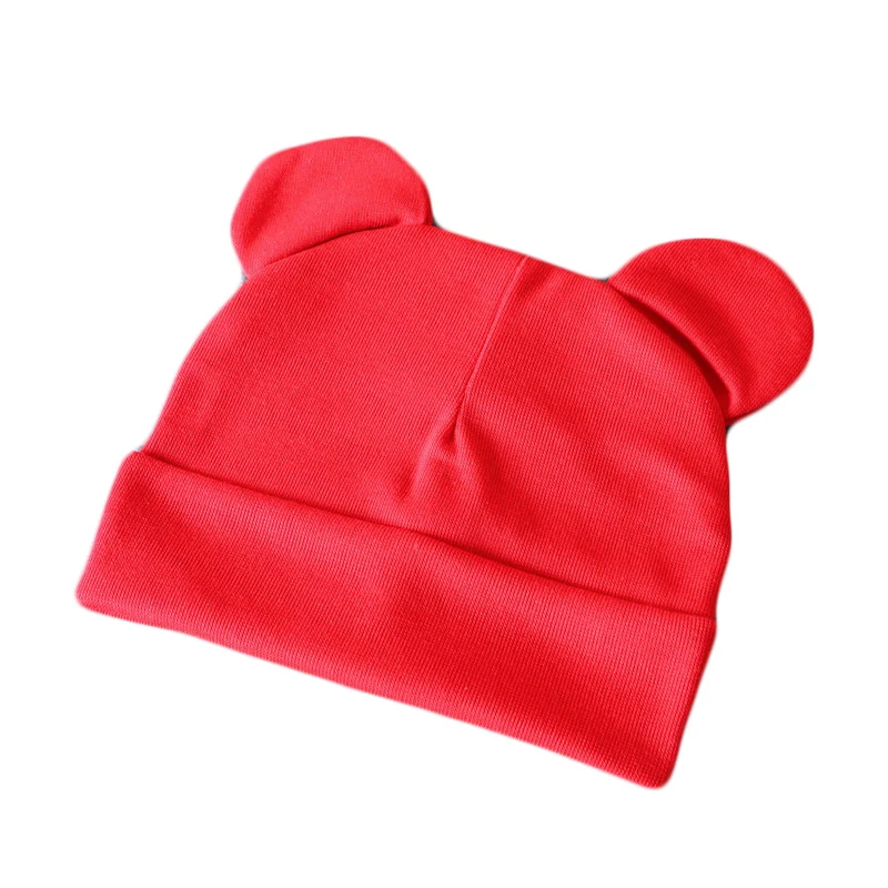 Модная хлопковая прочная чашка для мальчиков и девочек, мягкая теплая детская шапка с милыми ушками, дизайнерские весенне-осенние детские вязаные шапки, аксессуары