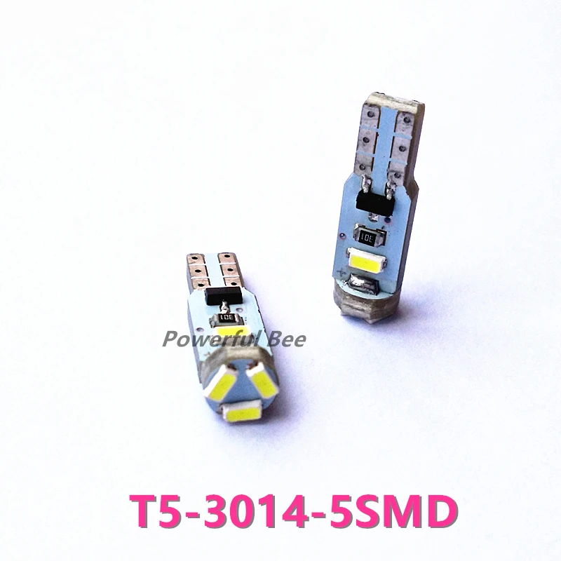 

50 x T5 5SMD 1W LED instrument lights dashboard warning indicator map lamp bulb for DC/AC12V car motorcycle bike