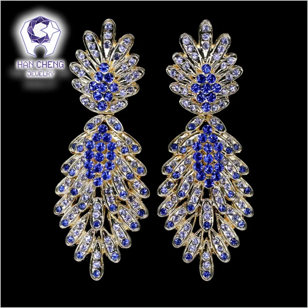 

Fashion Luxury Bohemian Golden Metal Hollow Carved Layered Rhinestone Drop Earrings For Women Jewelry Brinco Dangle Bijoux