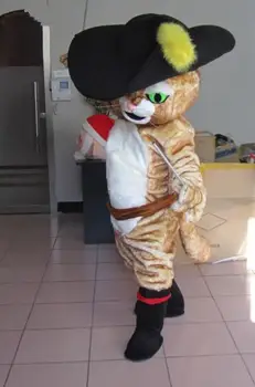 

Mascot lovely puss in boots mascot costumes Advertising Booted Cat cartoon moive TV character Mascotte Suit Carniva
