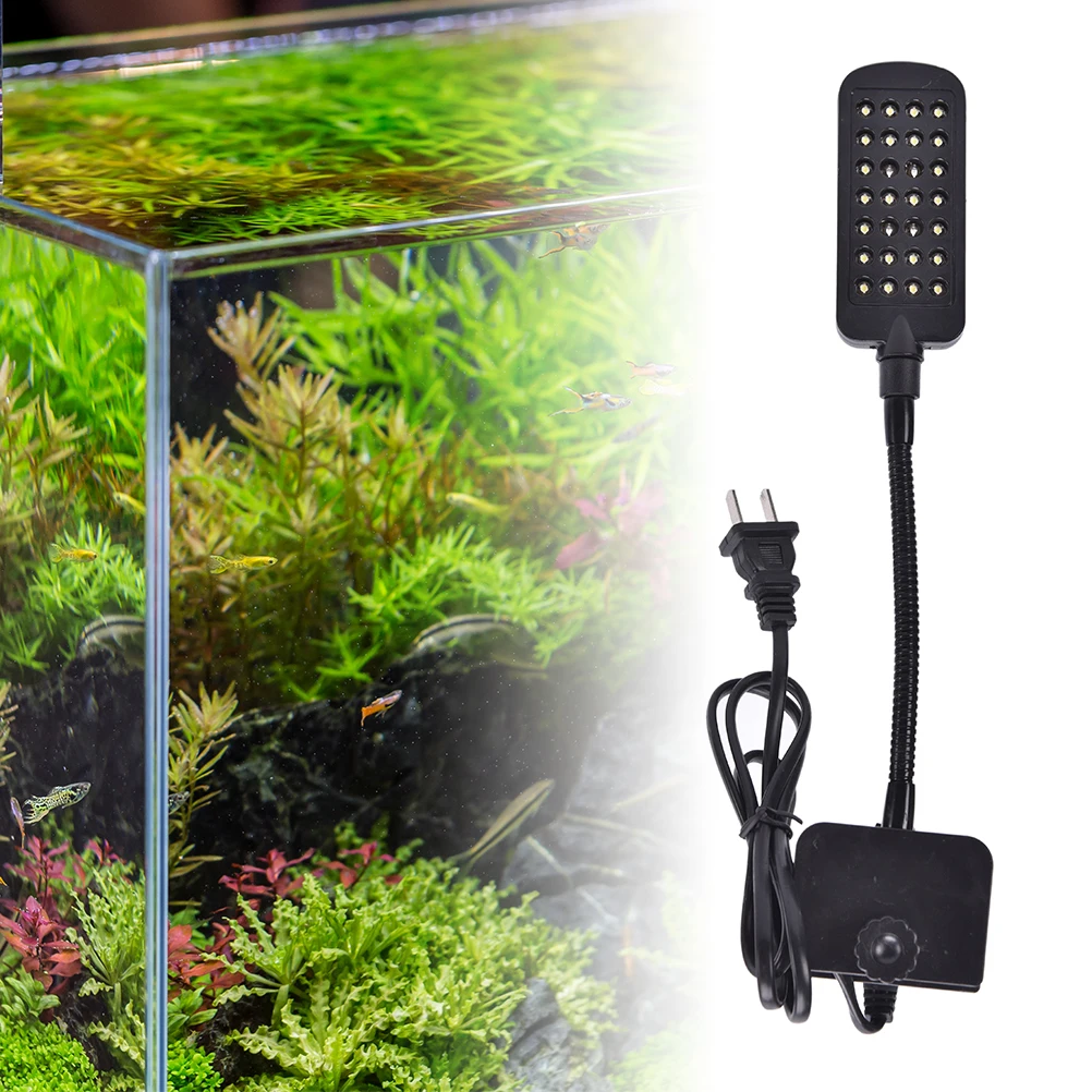 28 LED Aquarium Fish Tank Light Clamp Clip Flexible Lighting Lampin
