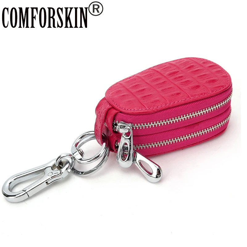 

New arrival Crocodile Patter Style Genuine Leather Key Case Brand Unisex Multinational Key Keeper For Car 5 Color Best Price