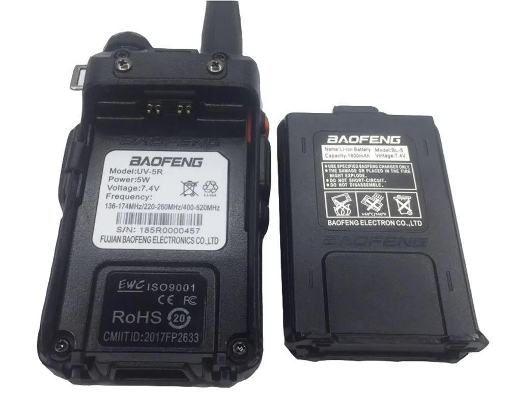 2Pcs BaoFeng UV-5R Walkie Talkie VHFUHF136-174Mhz&400-520Mhz Dual Band Two way radio Baofeng uv 5r Portable Walkie talkie uv5r