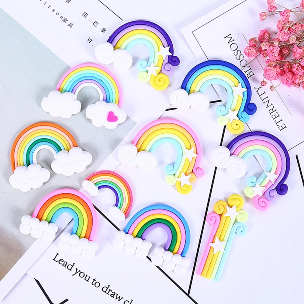 Радужные подвески для слизи DIY конфеты полимерные шарики наполнитель дополнение