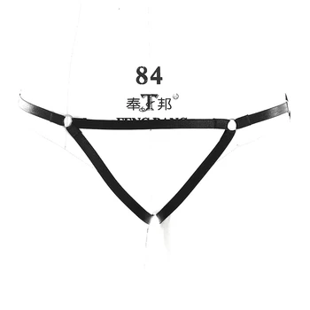 

Black Fashion Sexy Harness Briefs Elastic Strappy Cage Hip Waist brief Adjust Bondage Body Harness Lingerie Dance Rave Wear