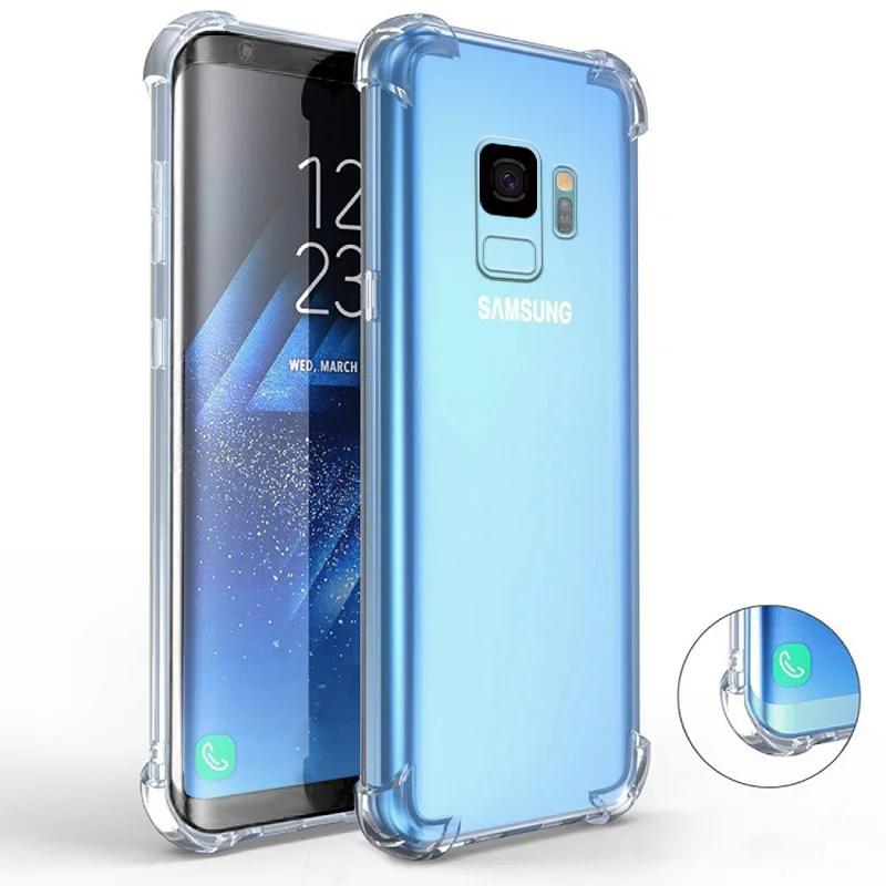 Crystal Clear Shockproof Case For Samsung Galaxy S10 S9 S8 Plus J4 J6 J8 J3 J5 J7 J4 J2 Core Note 8 9 S10e TPU Case