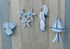 3pcs/lot Mediterranean Starfish Fish Nautical Decor Hang Adorn Crafts Wood Fish/decorated marine pendant Home Decoration MP 013 ► Photo 1/6