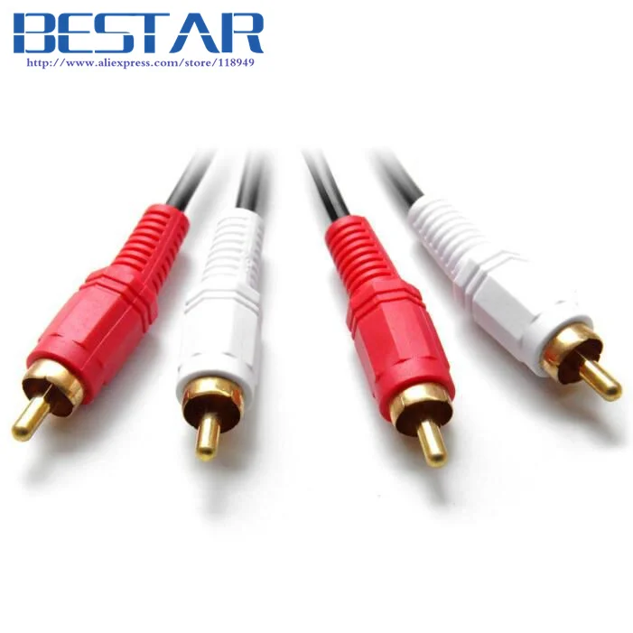 

Cable 2RCA Male to 2 RCA Male Audio Video Extended 2RCA AV Cable 1.5M 3M 5M 10M 15M 20M 5ft 10ft for for Computer Sound Speaker