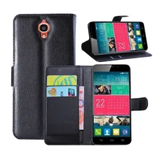 Mobile Phone Bag Cover with Card holder Leather Wallet Style Stand Case For Alcatel One Touch Idol X 6040 6040D 6040A OT6040