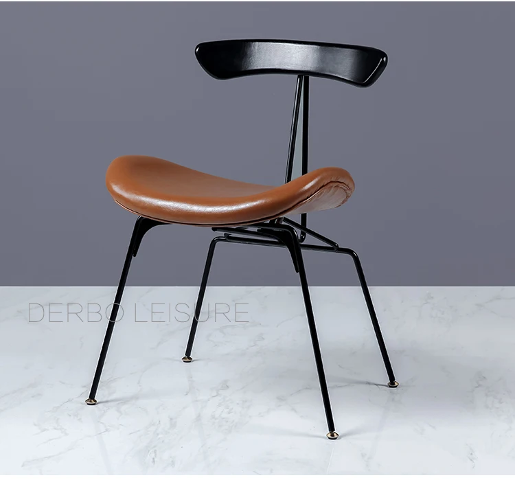 Классический Современный Дизайн Модный популярный металлический Лофт стиль стальной обеденный стул со спинкой, креативный Лофт кафе бар кабинет компьютерный стул 1 шт