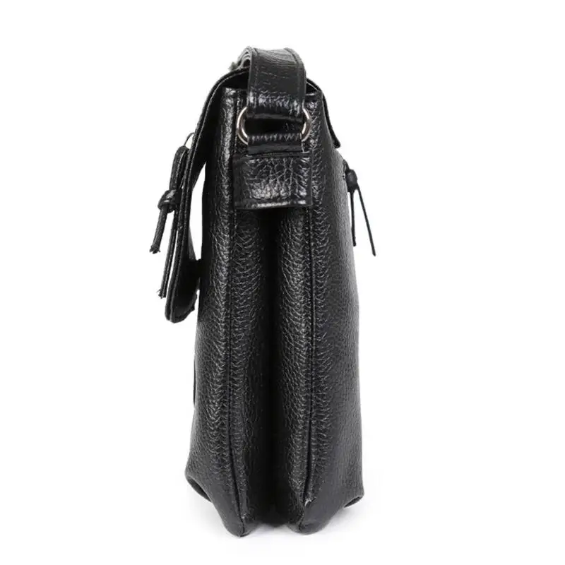 Повседневные сумки через плечо, мягкая женская сумка из искусственной кожи с клапаном, однотонные черные сумки на плечо, брендовые дизайнерские сумки-мессенджеры для женщин