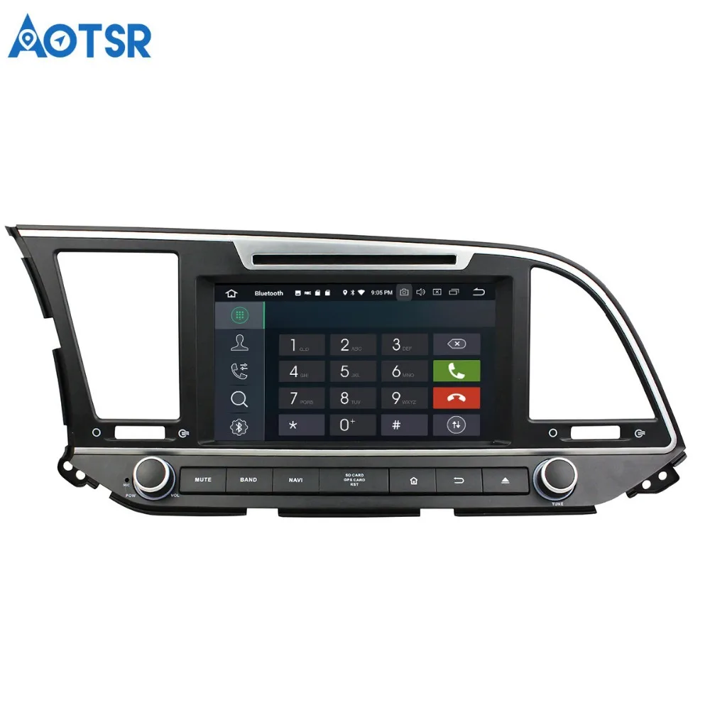 Best Aotsr Android 8.0 7.1 GPS navigation Car DVD Player For Hyundai Elantra 2016 multimedia radio recorder 2 DIN 4GB+32GB 2GB+16GB 2