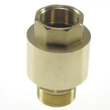 1 шт. латунь 3/" Женская Мужская резьба BSPP In-Line обратный клапан Весна вертикальный