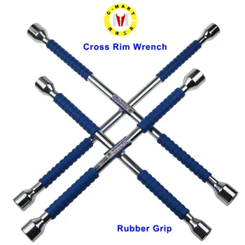 

C-MART 17*19*21*23mm CR-V. Cross Rim Wrench Auto Tyre Remover Socket Wrench Car Repair Tools Mounting Spanner F0010B