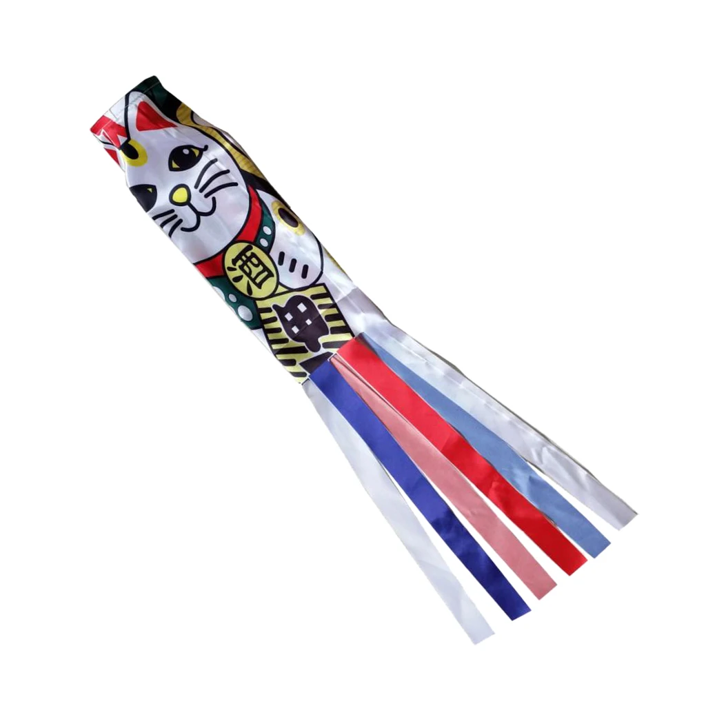 2Pcs Koi Nobori Carp Windsocks Streamers Colorful Fish Flag Decoration 70cm