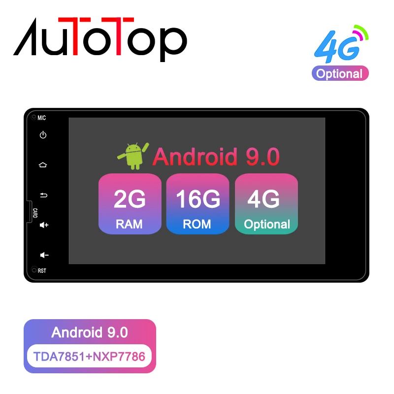 

AUTOTOP 7" 2 Din Android 9.0 Multimedia Player for Mitsubishi Outlander Lancer ASX 2012-2014 Head Unit GPS Navigation 4G Wifi