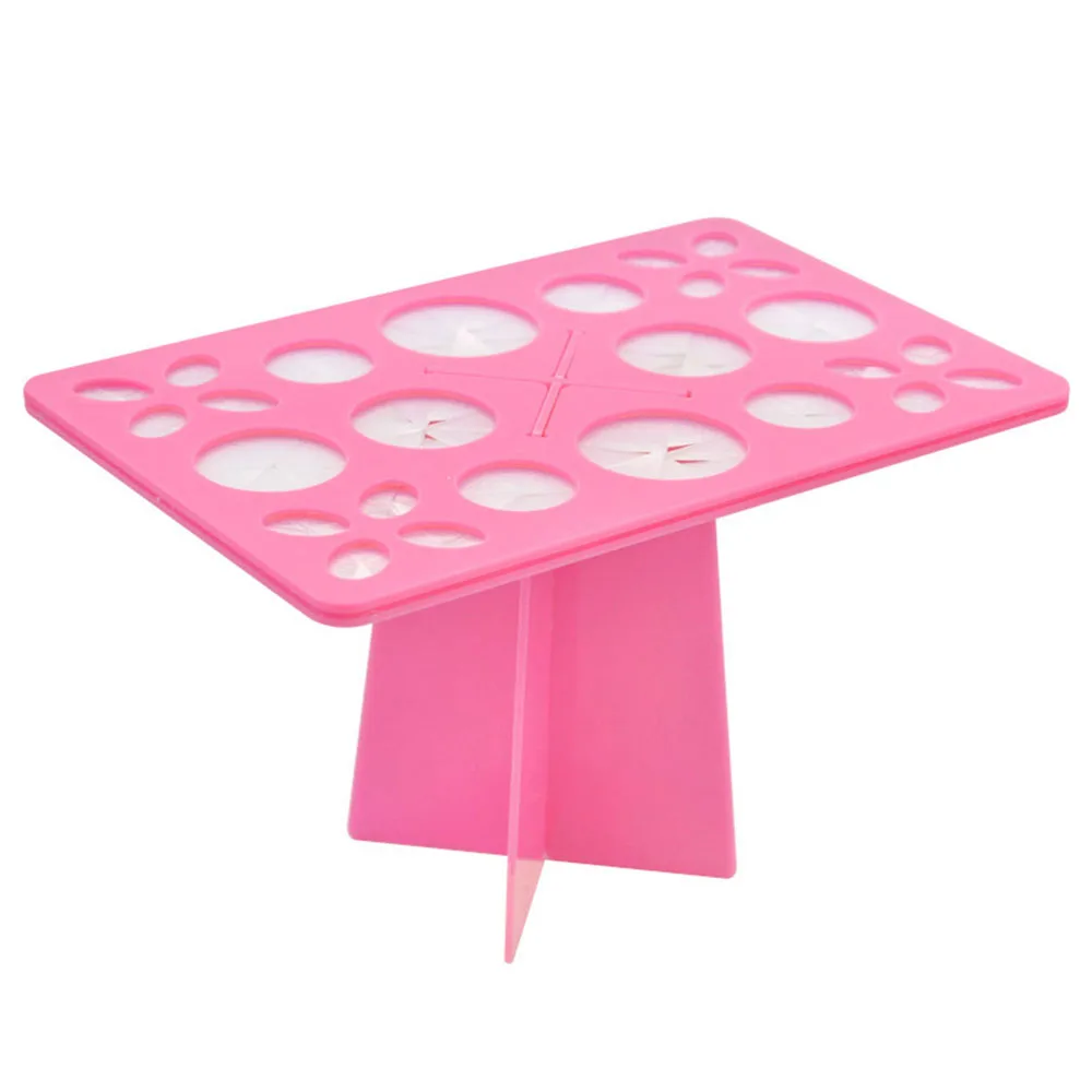 

28 Holes Makeup Brush Holder Stand Rack Cosmetic Makeup Brush Drying Stand Organizer Round Cosmetic Brush Storage