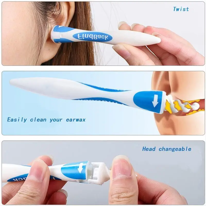 

1 Set Soft Spiral Disposable Easy Earwax Cleaner Earpick Tool Ear Wax Remover Safe Spiral Cleaner Prevent Ear-pick Clean 16 tips