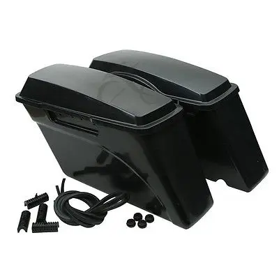 

Black Hard Saddlebags Saddlebag For Harley HD Sportster Dyna Softail Ultra 94-13 motorcycle