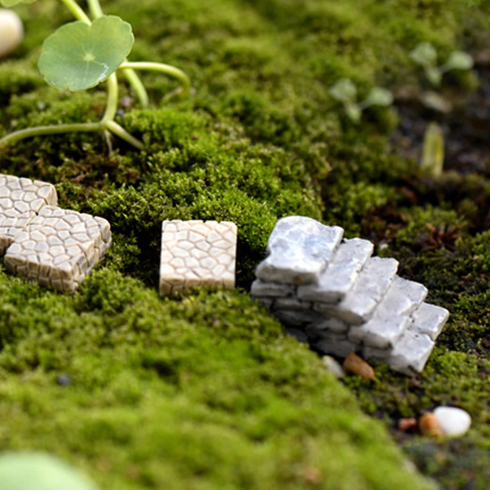 Мини милые изделия из смолы сказочный сад каменные ступеньки лестница миниатюрный пейзаж украшение