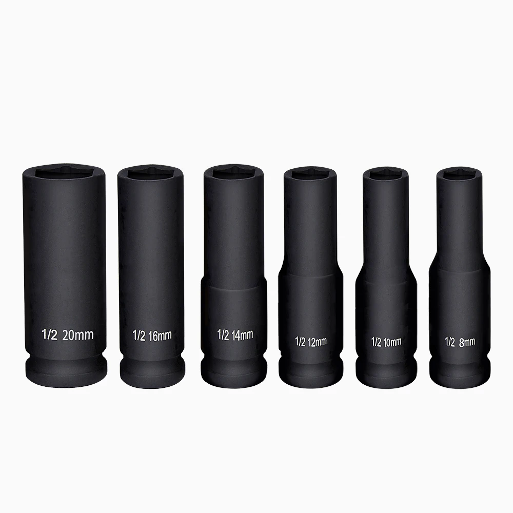 

1/2-Inch Wrench Socket Sleeve Hexagon Head 8MM - 20MM Pneumatic Sleeve Head Heavy Pneumatic Lengthening Socket Wrench set