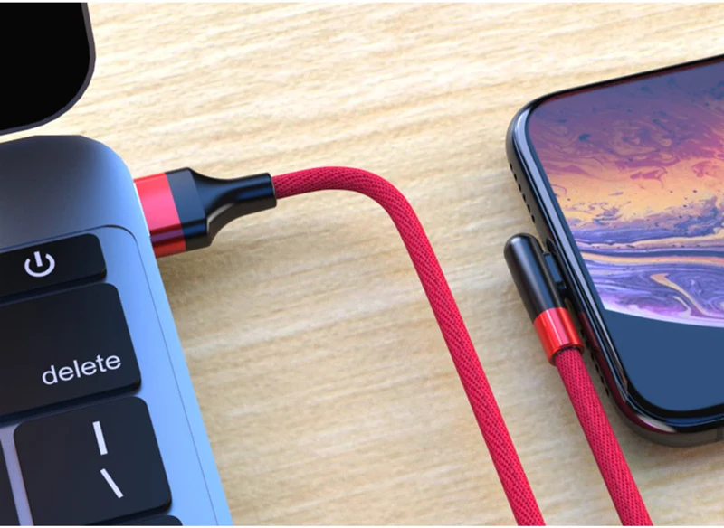 2.4A кабель для быстрой зарядки usb для iphone X XR линия передачи данных L Гибка геймпада зарядное usb-устройство кабель для iphone 6 7 8