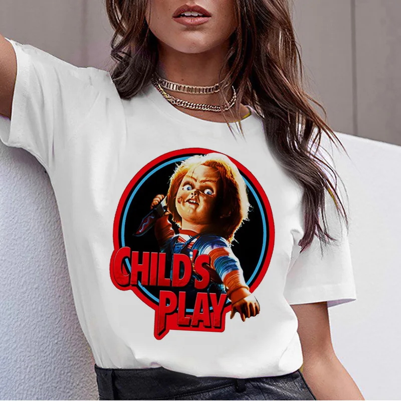 Chucky Horror Высококачественная крутая женская футболка уличная одежда ulzzang модная