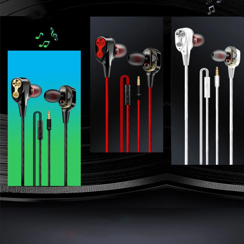 Спортивные музыкальные наушники 3,5 мм Проводные высококачественные наушники с микрофоном для huawei Xiaomi SamSung PC Phone