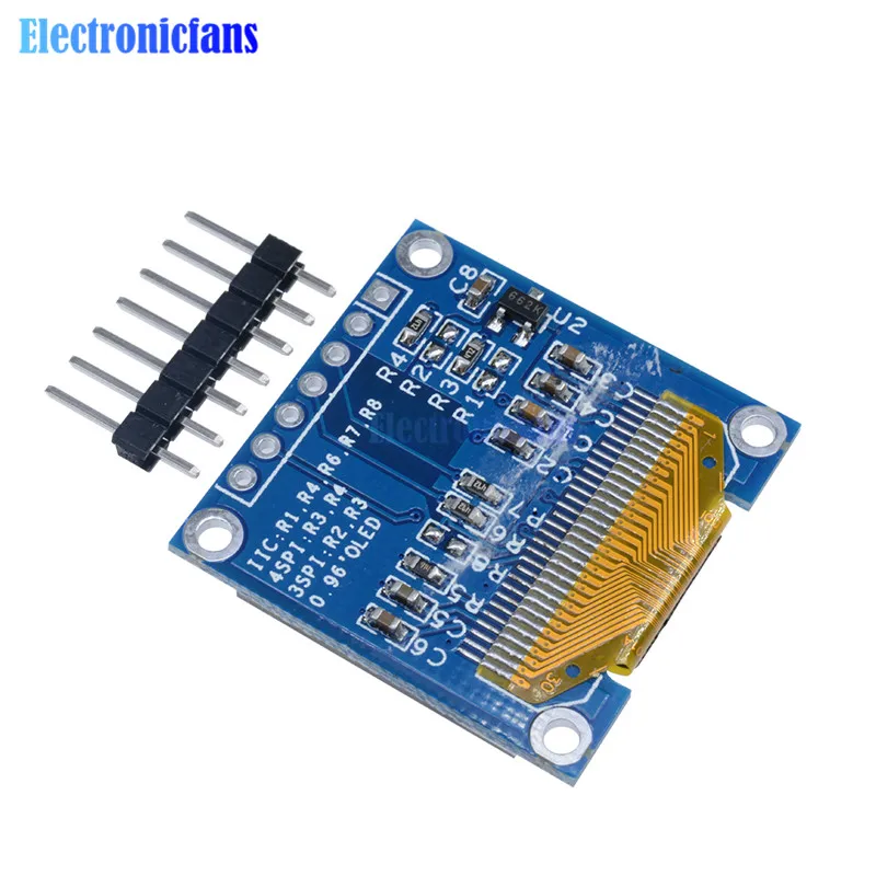 Синий 3-5V 0,9" 0,96 дюймов O светодиодный модуль 128X64 O светодиодный ЖК-дисплей светодиодный Дисплей модуль для Arduino IIC I2C общаться SPI серийный модуль