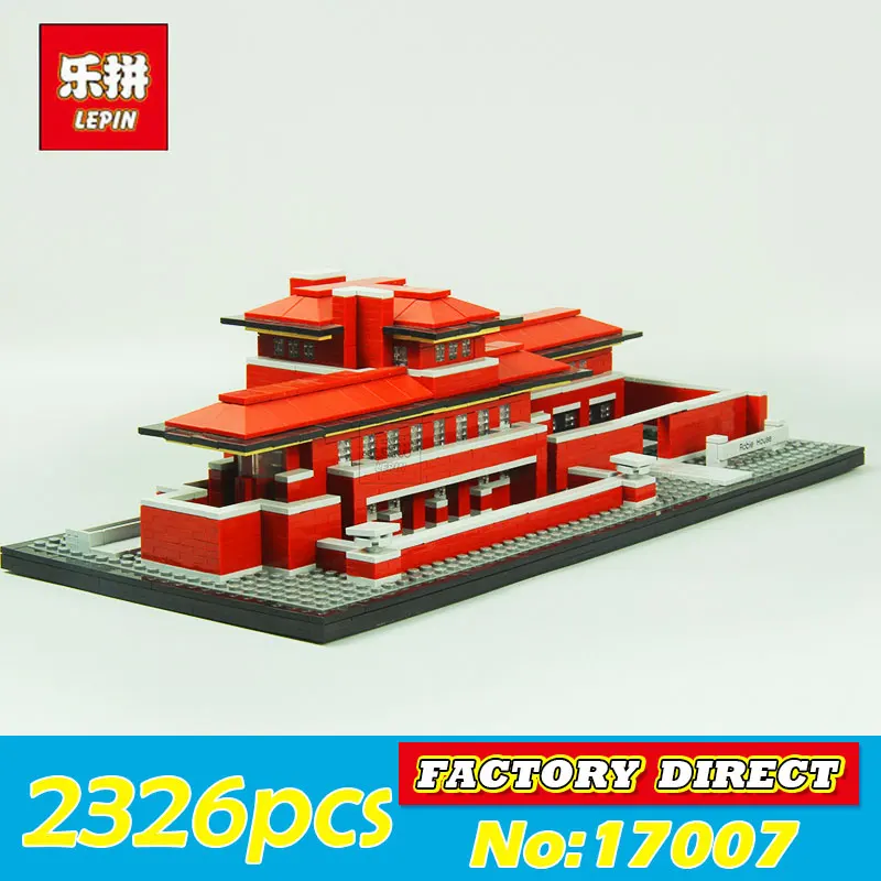 

LEPIN 17007 2326Pcs Genuine Architecture Series The Robie House Educational Building Blocks Bricks Toys Model Compatible 21010