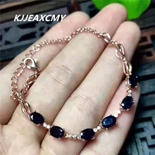 KJJEAXCMY ювелирные изделия натуральный сапфир женский браслет, S925 стерлингового серебра ювелирные изделия оптом, натуральный драгоценный камень женский