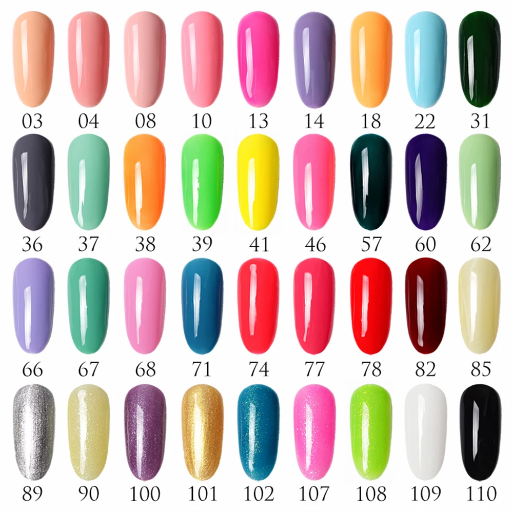 Nails Gel Nail Polish 20pcs Gel Polish Set For Manicure Semi Permanent UV Gel Varnish Hybrid Nail Art Off Base top coat gel