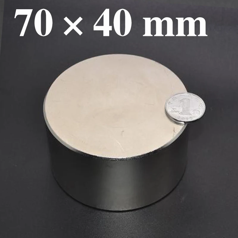 HYSAMTA неодимовый магнит 70x40 N52 редкоземельный супер сильный Мощный круглый сварочный поиск постоянные магниты 70*40 мм Галлий металл