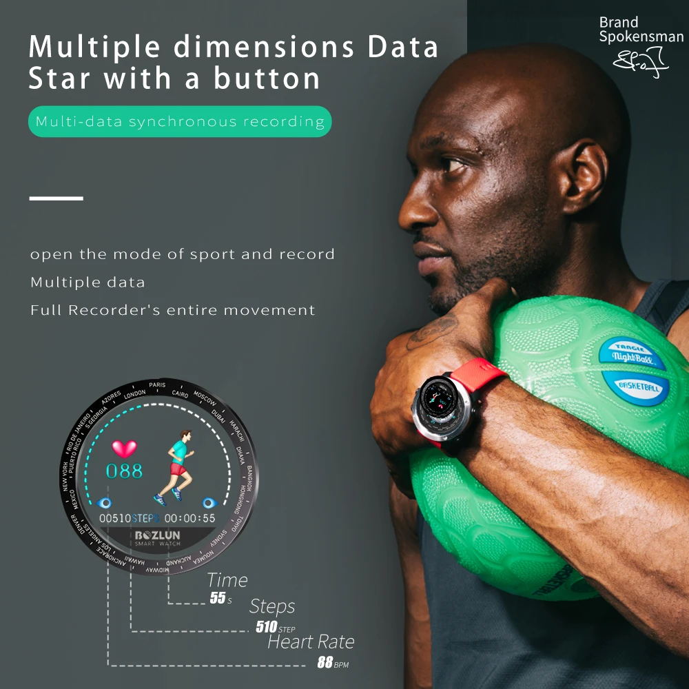 Смарт часы Для мужчин Шагомер монитор сердечного ритма Поддержка Smartwatch для IOS