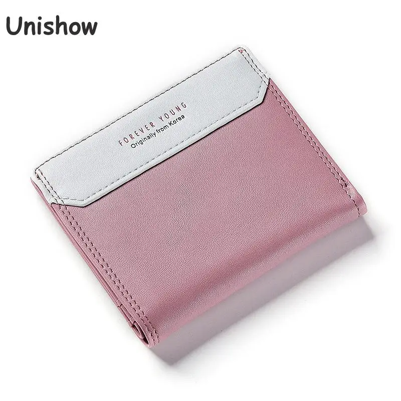 

Unishow Women Small Wallets Simple Elegant Fresh Women Purse Mini Size Hasp Wallet Brand Female Purse Card Holders